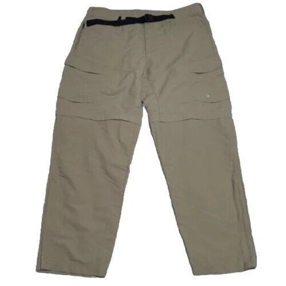 North Face Mens XL Paramount Trail Convertible Pants Hiking Tan‎ Khaki ! - Picture 1 of 13